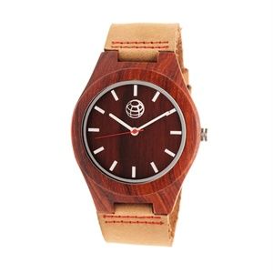 Earth Wood Aztec EW4103 Watch Red Dial Analog
